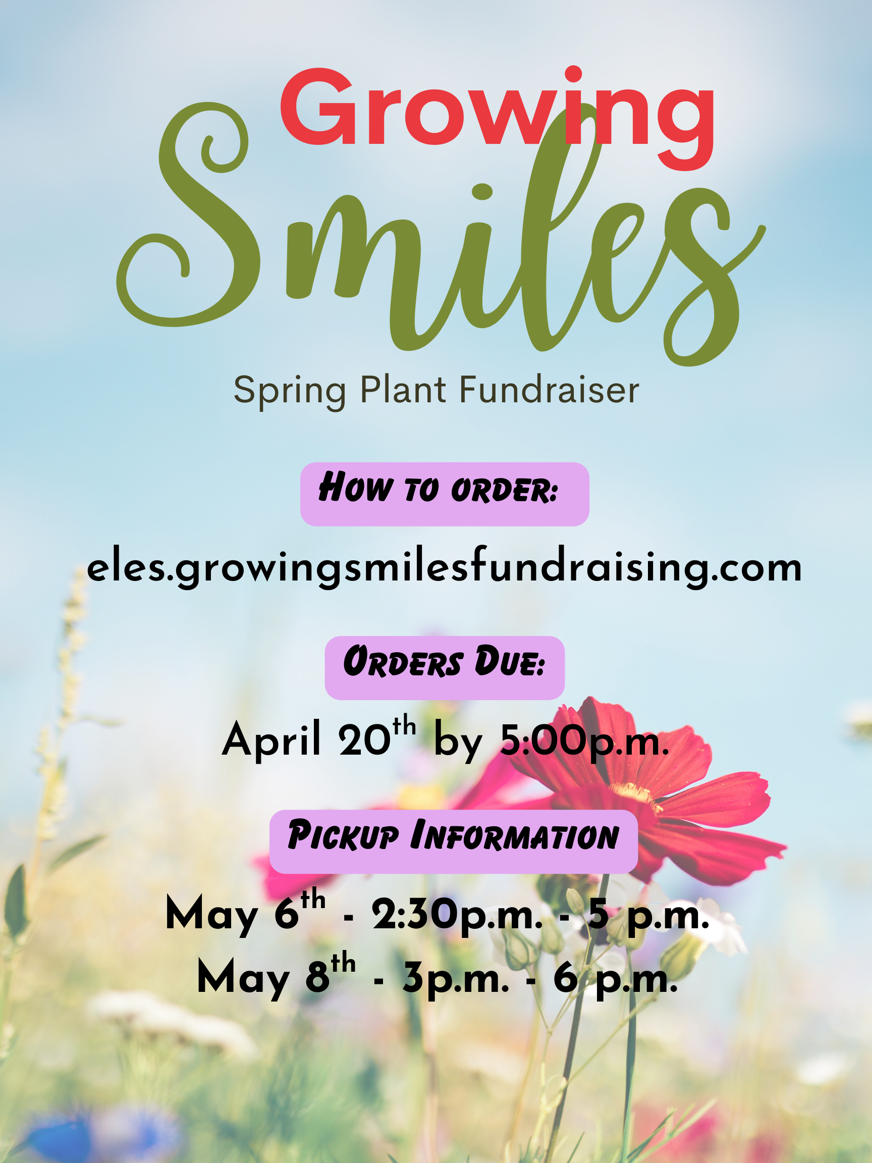 Growing Smiles Funraiser Flyer